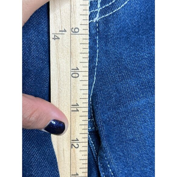 Wild Fable Women's 4 Relaxed Straight Leg High-Rise Denim Jeans Dark Wash Contra - Picture 5 of 10